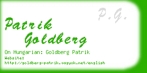 patrik goldberg business card